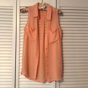 Sheer Button Up Tank